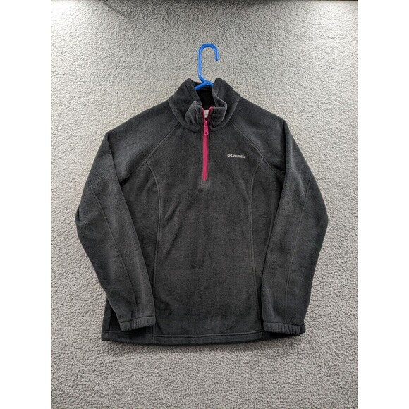 Columbia Benton Springs Women's Half Zip Black Fleece Pullover Size Large - Picture 1 of 13